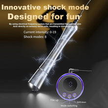 Load image into Gallery viewer, 110 mm Elektro Schock Metall Buttplug elektrische Stimulator Prostata Massager