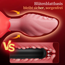 Load image into Gallery viewer, Sera – Zungenförmiger 360° rotierender Analplug mit Rosenbasis für Frauen &amp; Männer