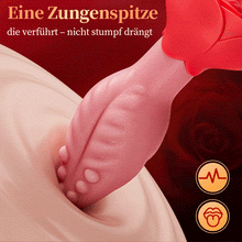 Load image into Gallery viewer, Sera – Zungenförmiger 360° rotierender Analplug mit Rosenbasis für Frauen &amp; Männer