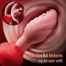 Load image into Gallery viewer, Sera – Zungenförmiger 360° rotierender Analplug mit Rosenbasis für Frauen &amp; Männer
