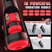 Load image into Gallery viewer, LCD-Display Stärkerer Masturbator mit 8 leistungsstarken Schub- &amp; 10 Vibrationsmodi