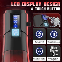 Load image into Gallery viewer, LCD-Display Stärkerer Masturbator mit 8 leistungsstarken Schub- &amp; 10 Vibrationsmodi