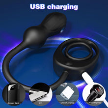 Load image into Gallery viewer, NEU Elektroshock Analvibratoren für Mann mit 10 Vibrations 3 Elektroschockmodi Prostata Stimulation Männer Penis Ring Vibrator Analplug Sexspielzeug für Männer Paare Extrem