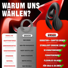 Load image into Gallery viewer, Doppelter Hodenvibrator Penis Trainer Stimulator mit 3 Motoren und 10 Vibrationen